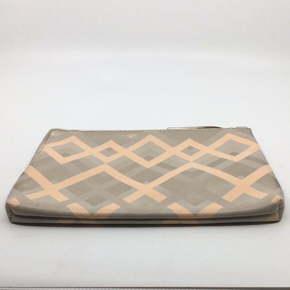Stella & Dot Capri Pouch Clutch Metallic Chevron Pattern Rose Gold - Picture 4 of 16